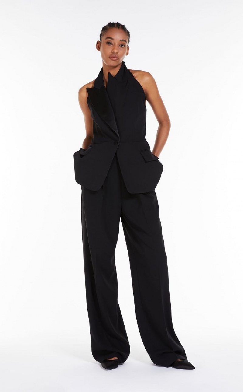 Suit Max Mara Wool Tuxedo Waistcoat Pretas | MMR593486