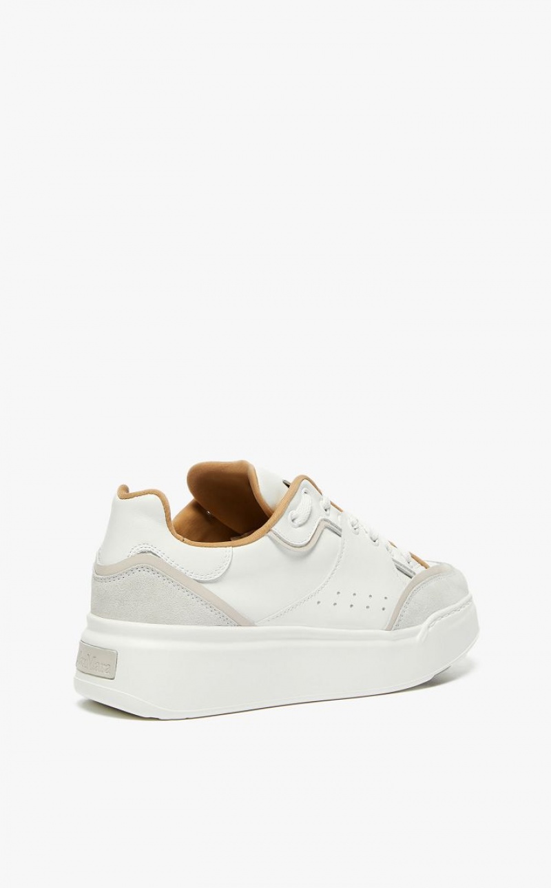 Tenis Max Mara Leather Branco | MMR594210