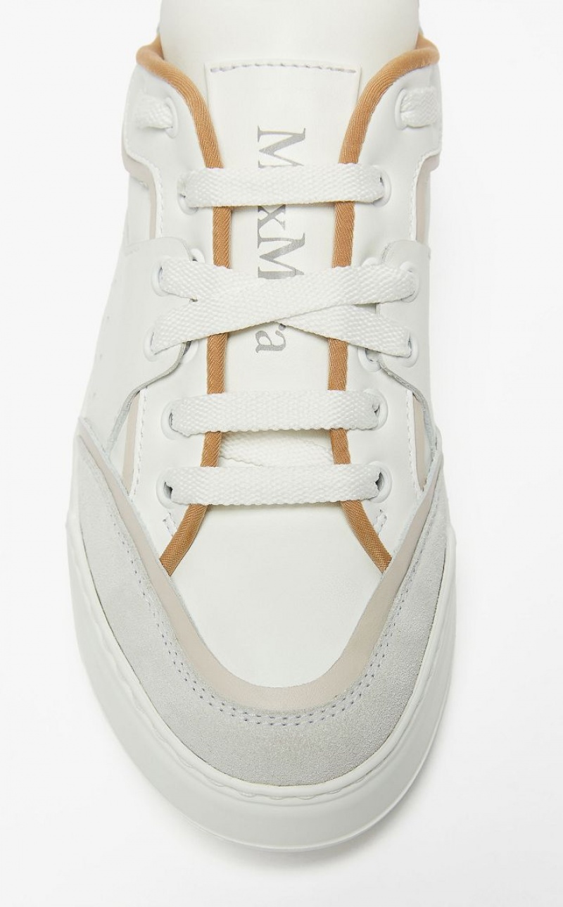 Tenis Max Mara Leather Branco | MMR594210