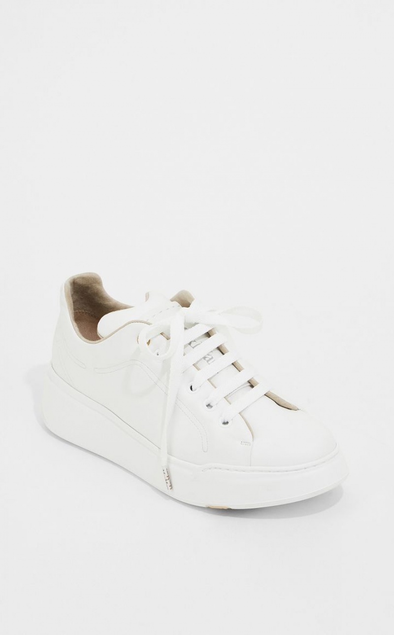 Tenis Max Mara Leather Branco | MMR594216