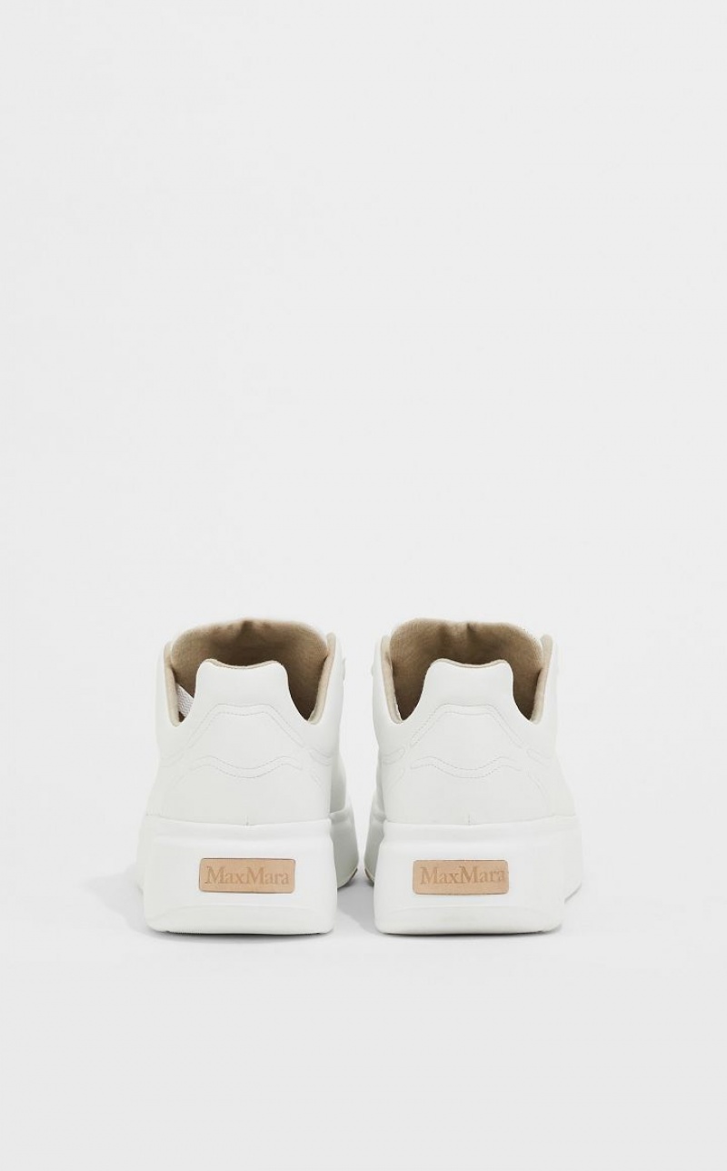 Tenis Max Mara Leather Branco | MMR594216