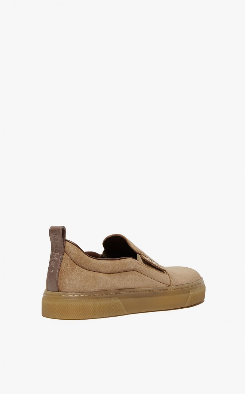 Tenis Max Mara Suede Slip-ons Mostarda | MMR594214