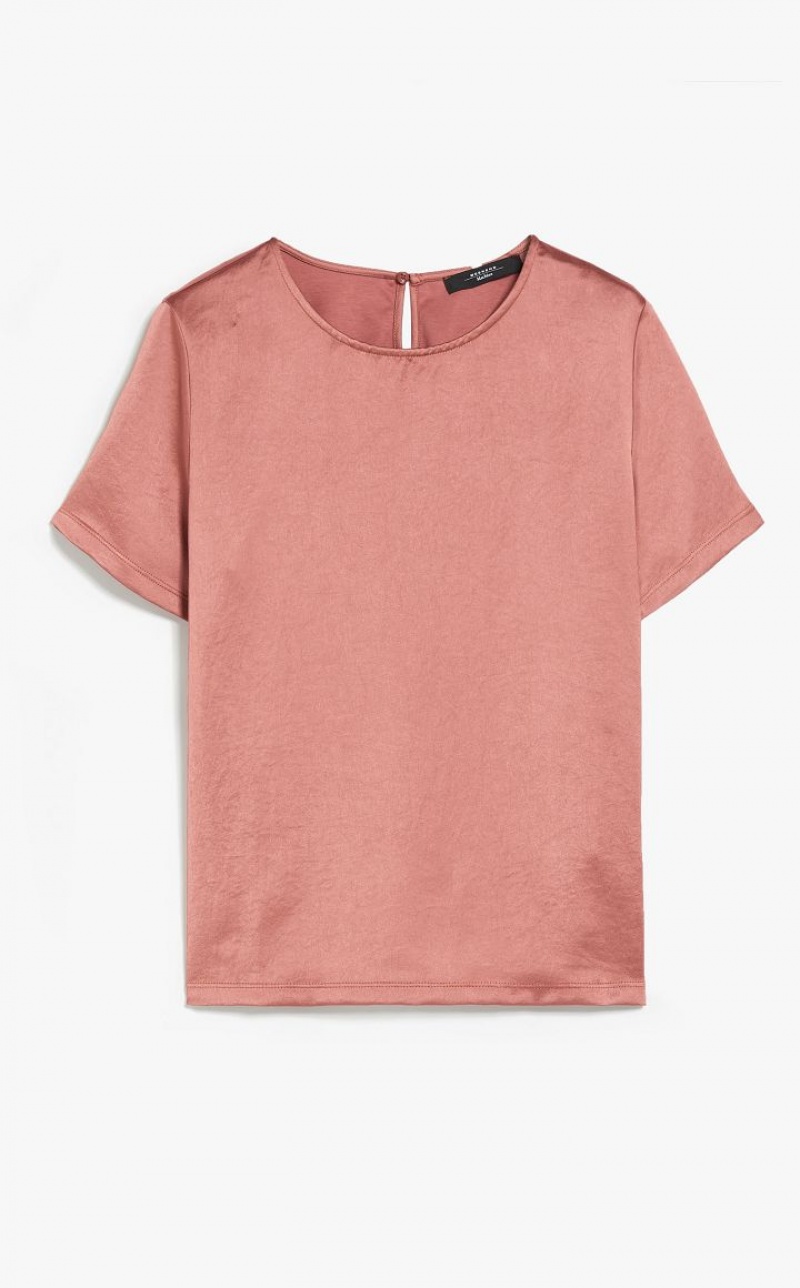 Tops Max Mara Satin And Jersey Rosa | MMR593651