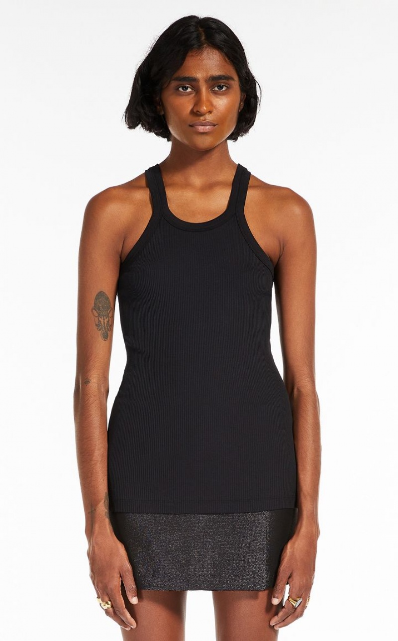 Tops Max Mara Silk-blend Jersey Vest Pretas | MMR593639