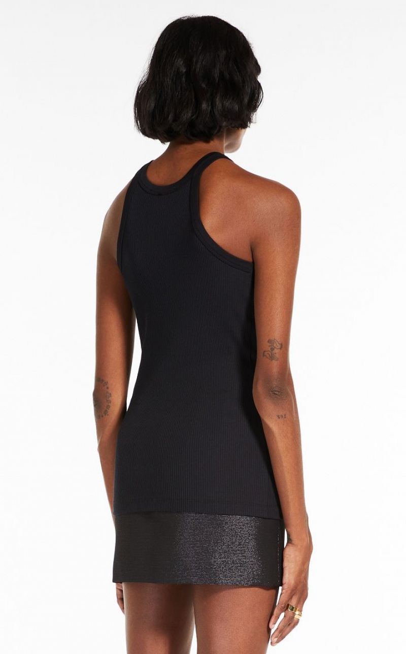 Tops Max Mara Silk-blend Jersey Vest Pretas | MMR593639