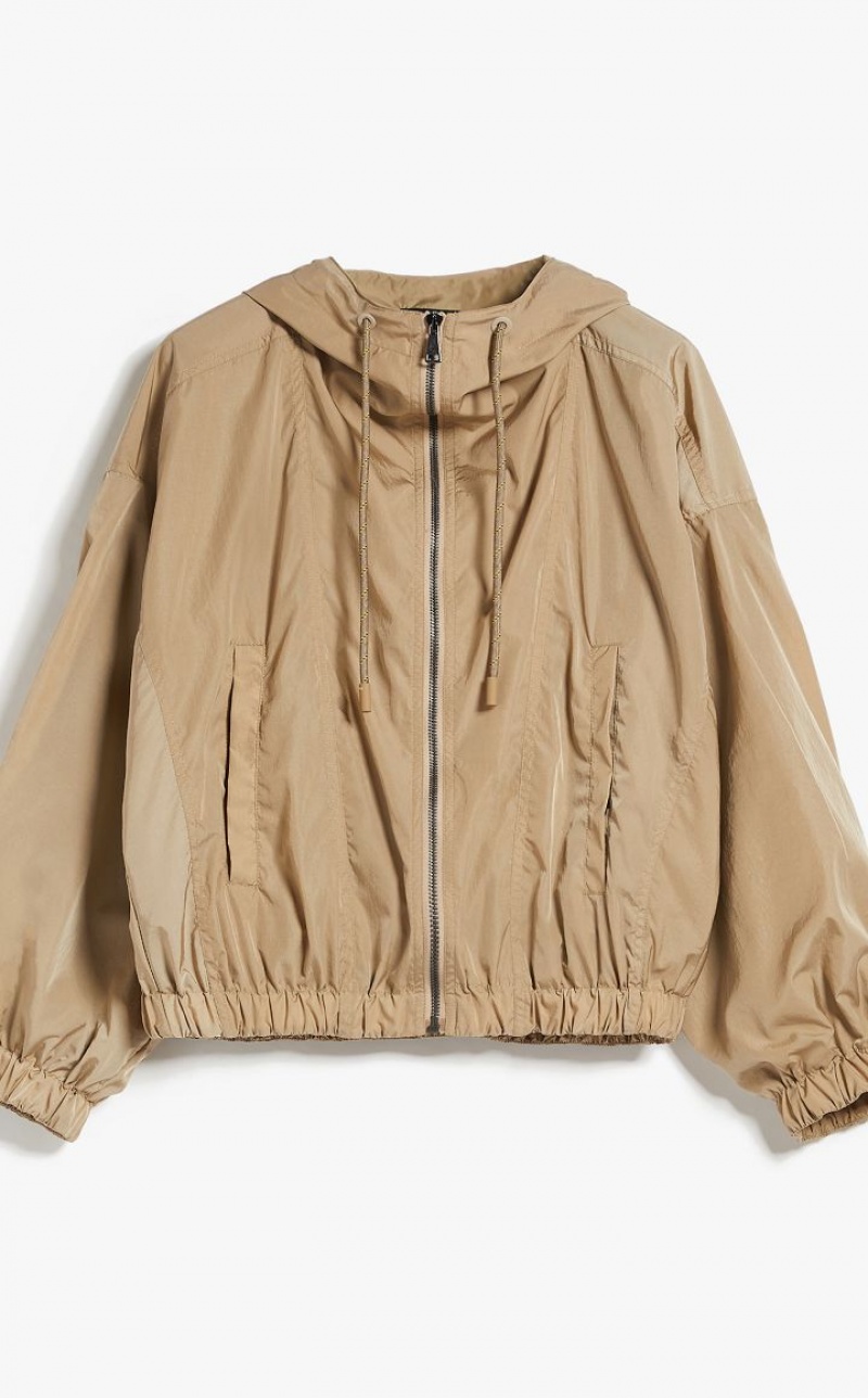 Trench Max Mara Hooded Taffeta Caqui | MMR593947