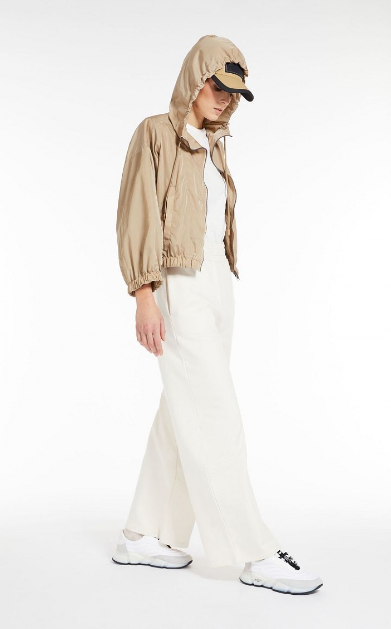 Trench Max Mara Hooded Taffeta Caqui | MMR593947