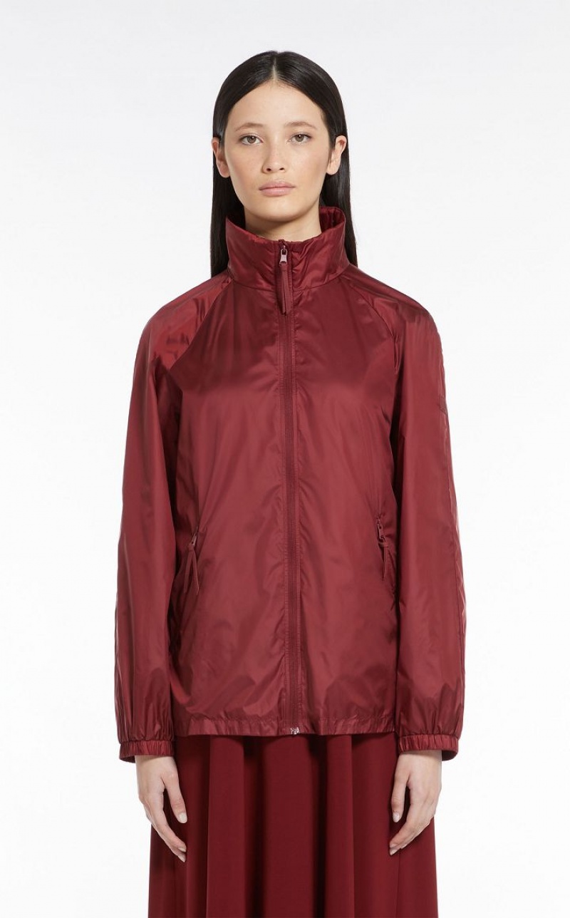 Trench Max Mara Water-repellent Nylon Windbreaker Vermelhas Escuro | MMR593944