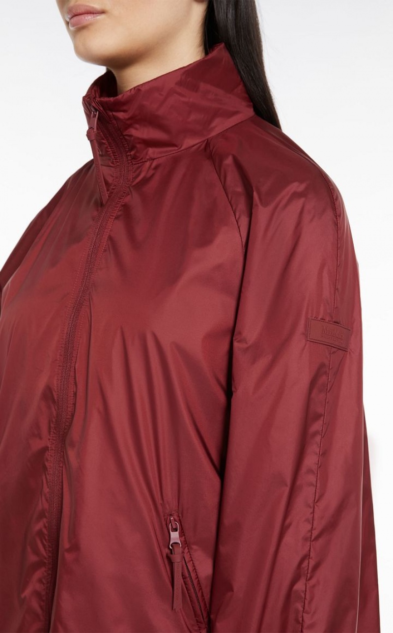 Trench Max Mara Water-repellent Nylon Windbreaker Vermelhas Escuro | MMR593944