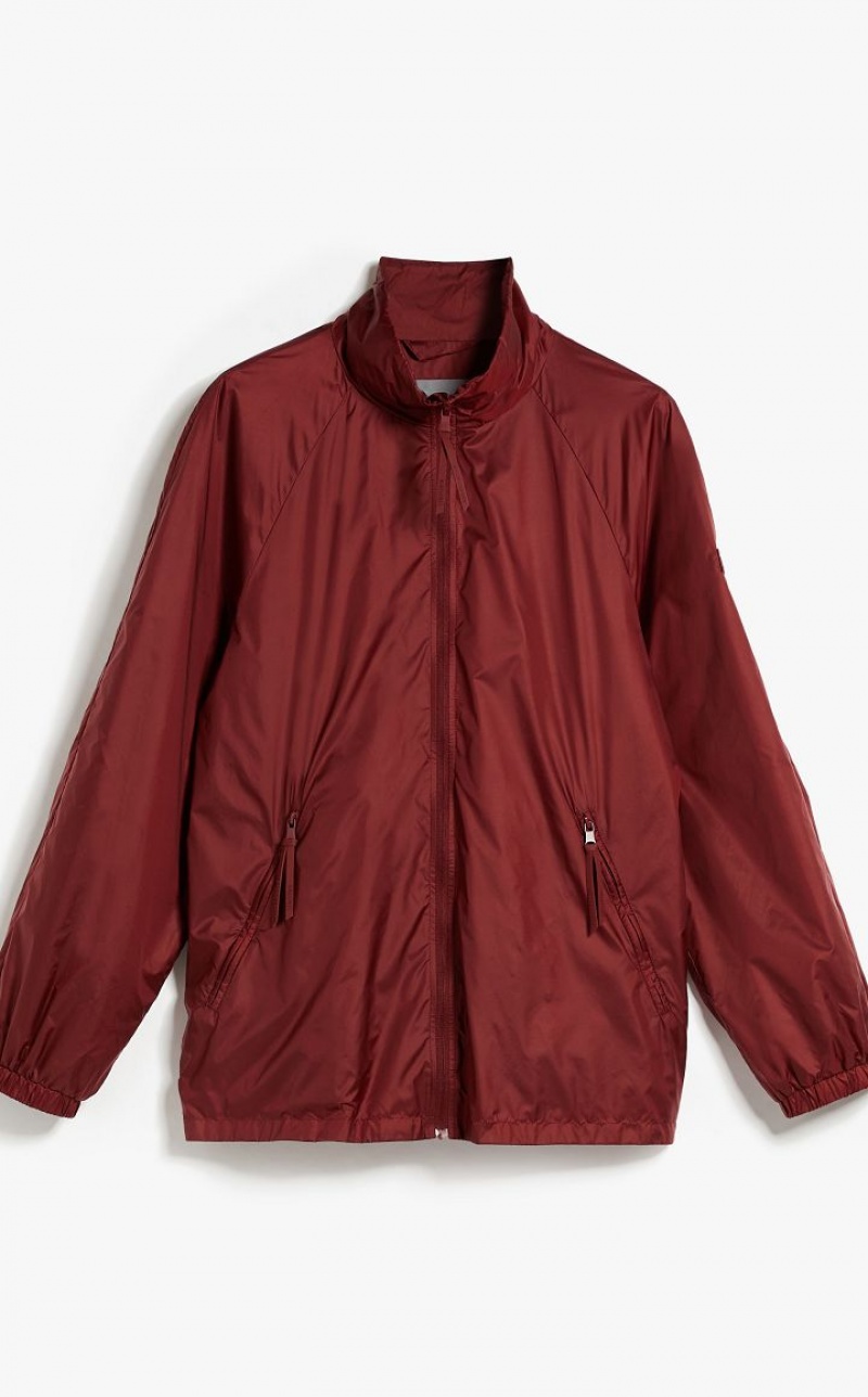 Trench Max Mara Water-repellent Nylon Windbreaker Vermelhas Escuro | MMR593944