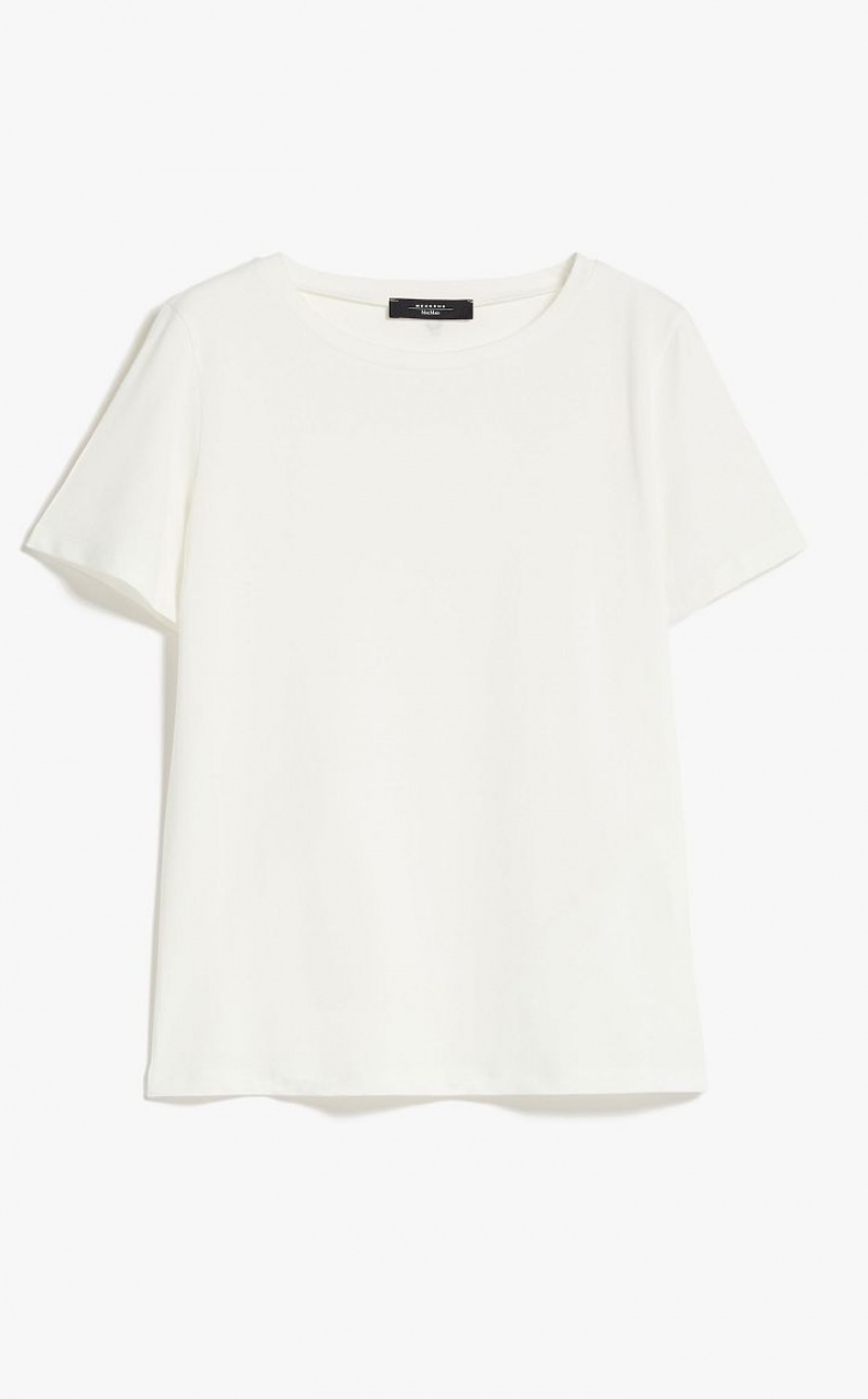 T-shirt Max Mara Basic Jersey Branco | MMR593673