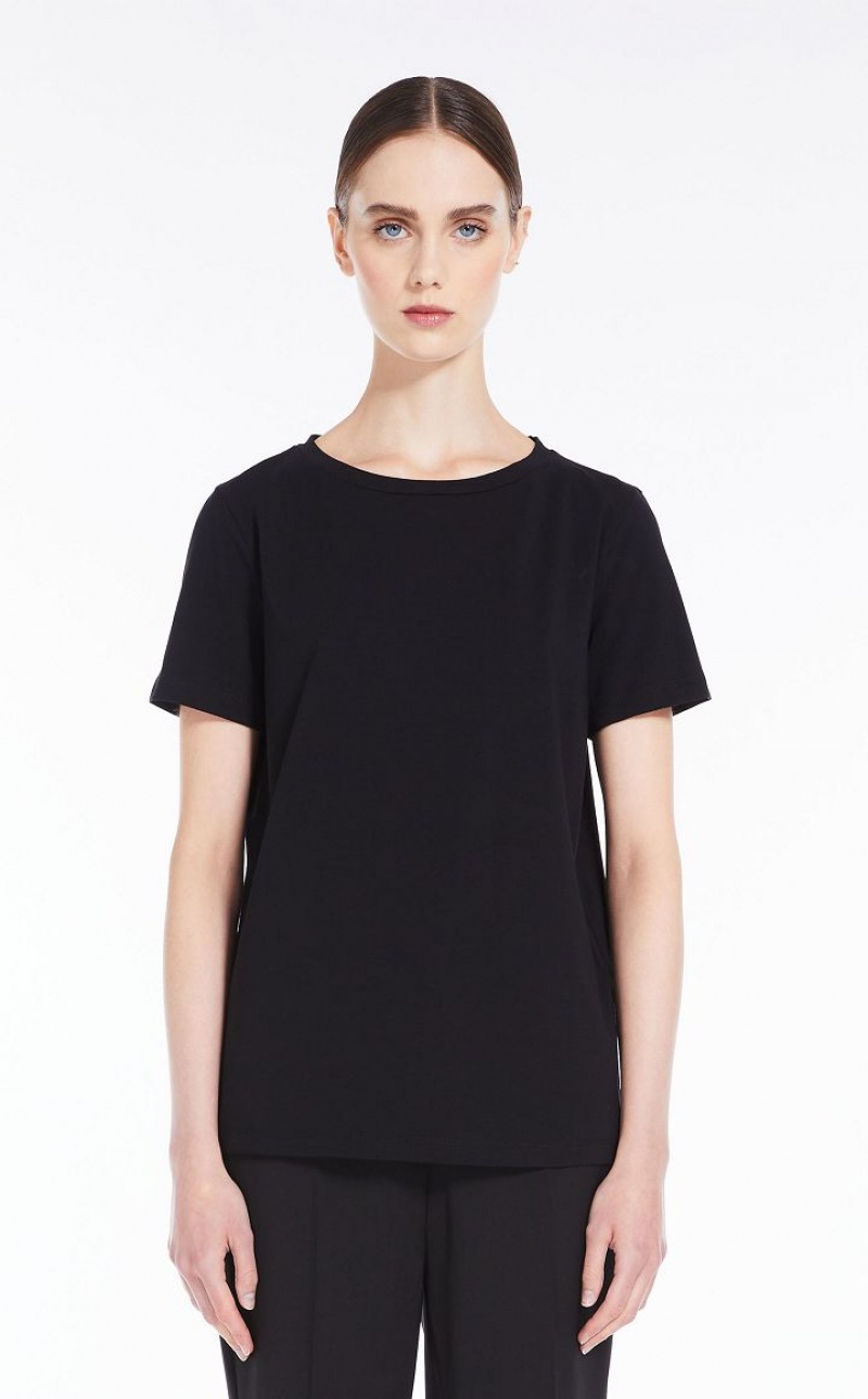 T-shirt Max Mara Basic Jersey Pretas | MMR593667