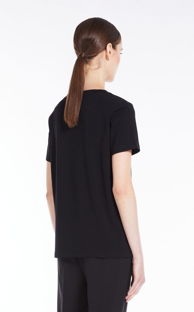 T-shirt Max Mara Basic Jersey Pretas | MMR593667