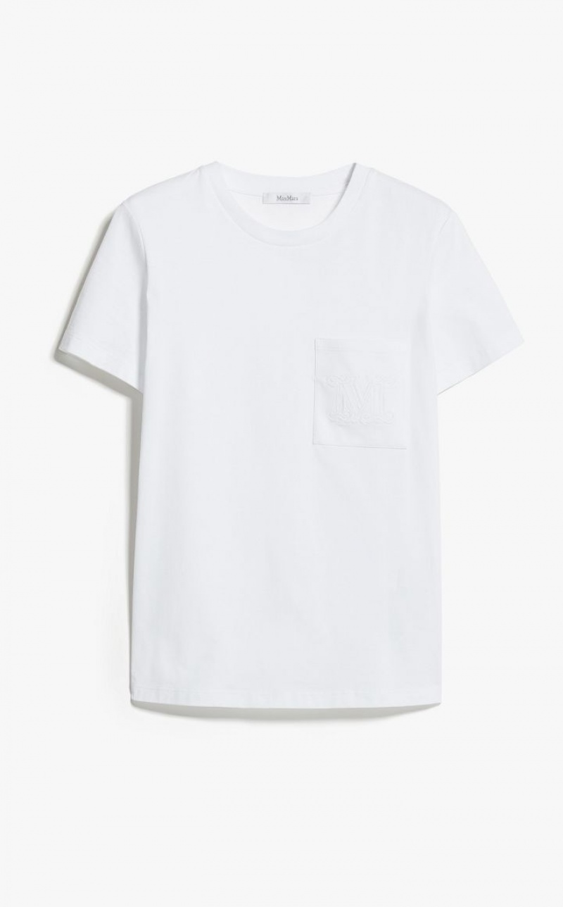 T-shirt Max Mara Cotton With Pocket Branco | MMR593638