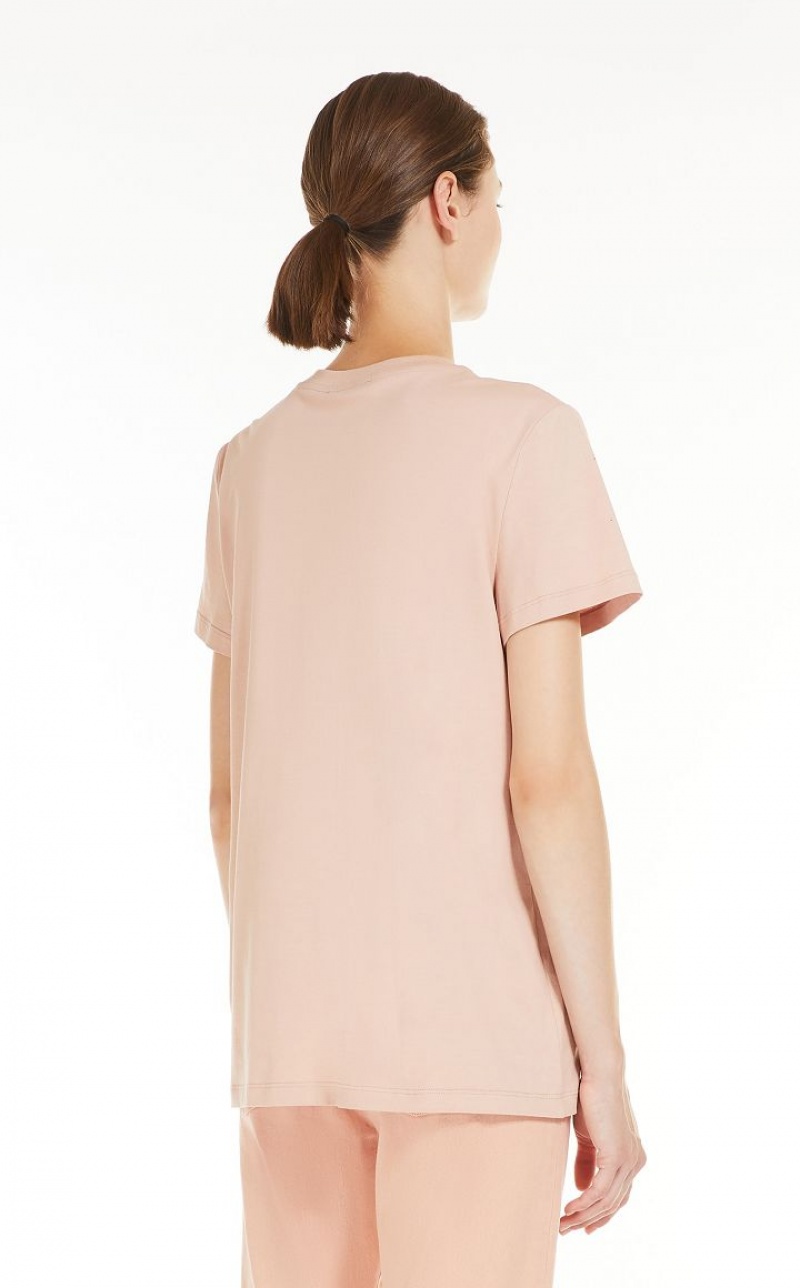 T-shirt Max Mara Cotton With Wegman Print Rosa | MMR593669