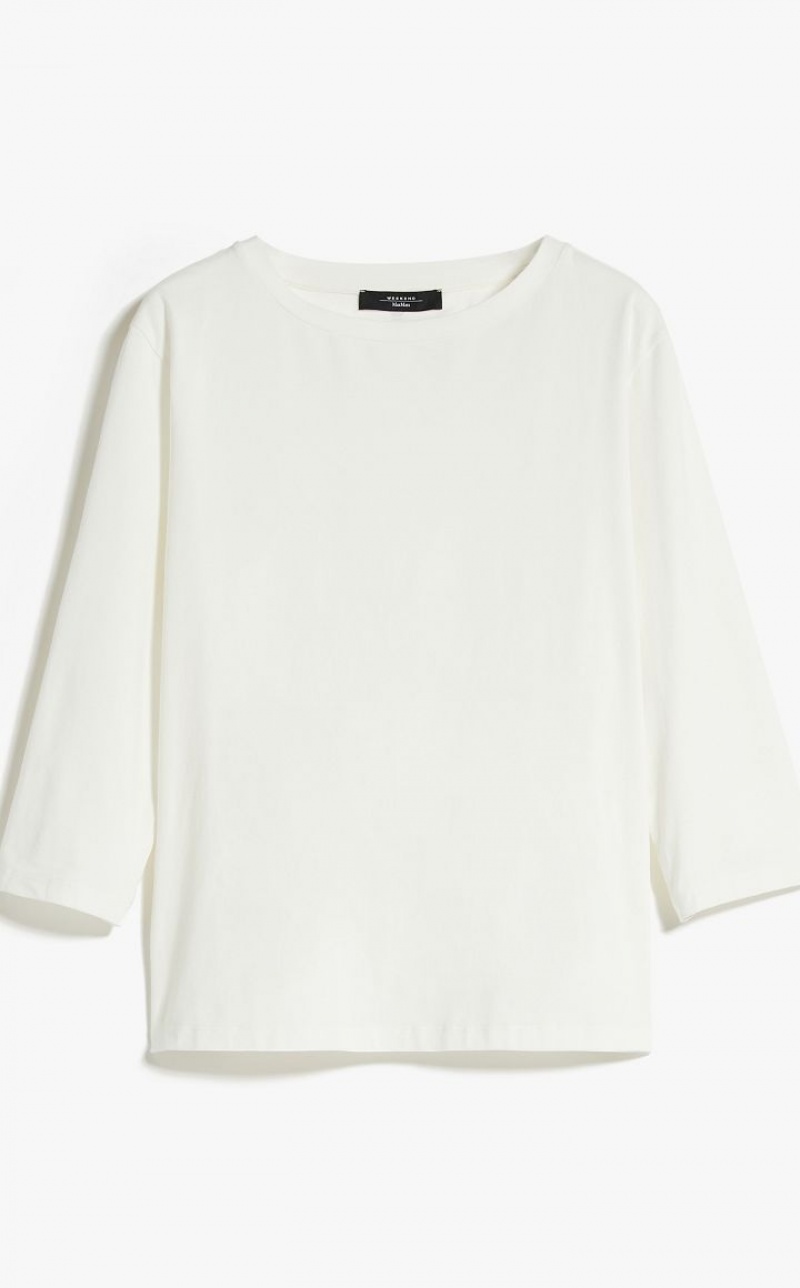 T-shirt Max Mara Jersey Branco | MMR593672