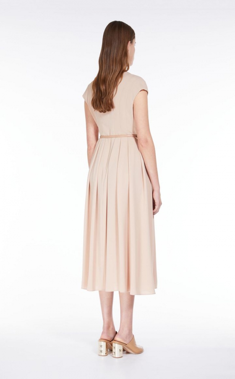 Vestidos Max Mara Cady Belted Bege | MMR593342