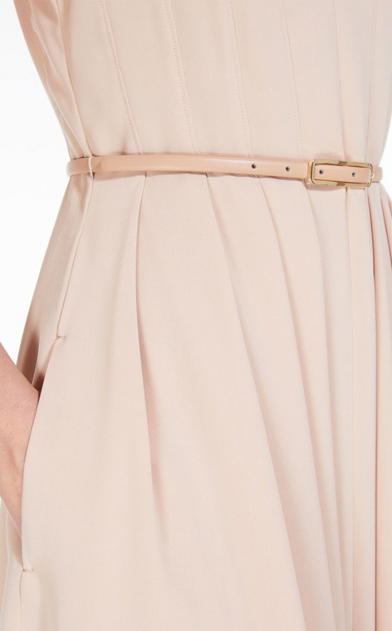 Vestidos Max Mara Cady Belted Bege | MMR593342