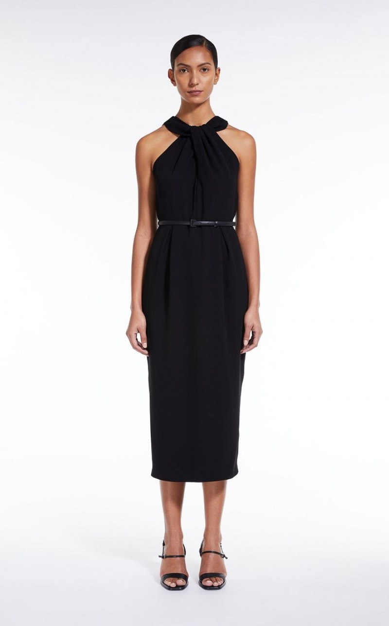 Vestidos Max Mara Cady With Pleats Pretas | MMR593389