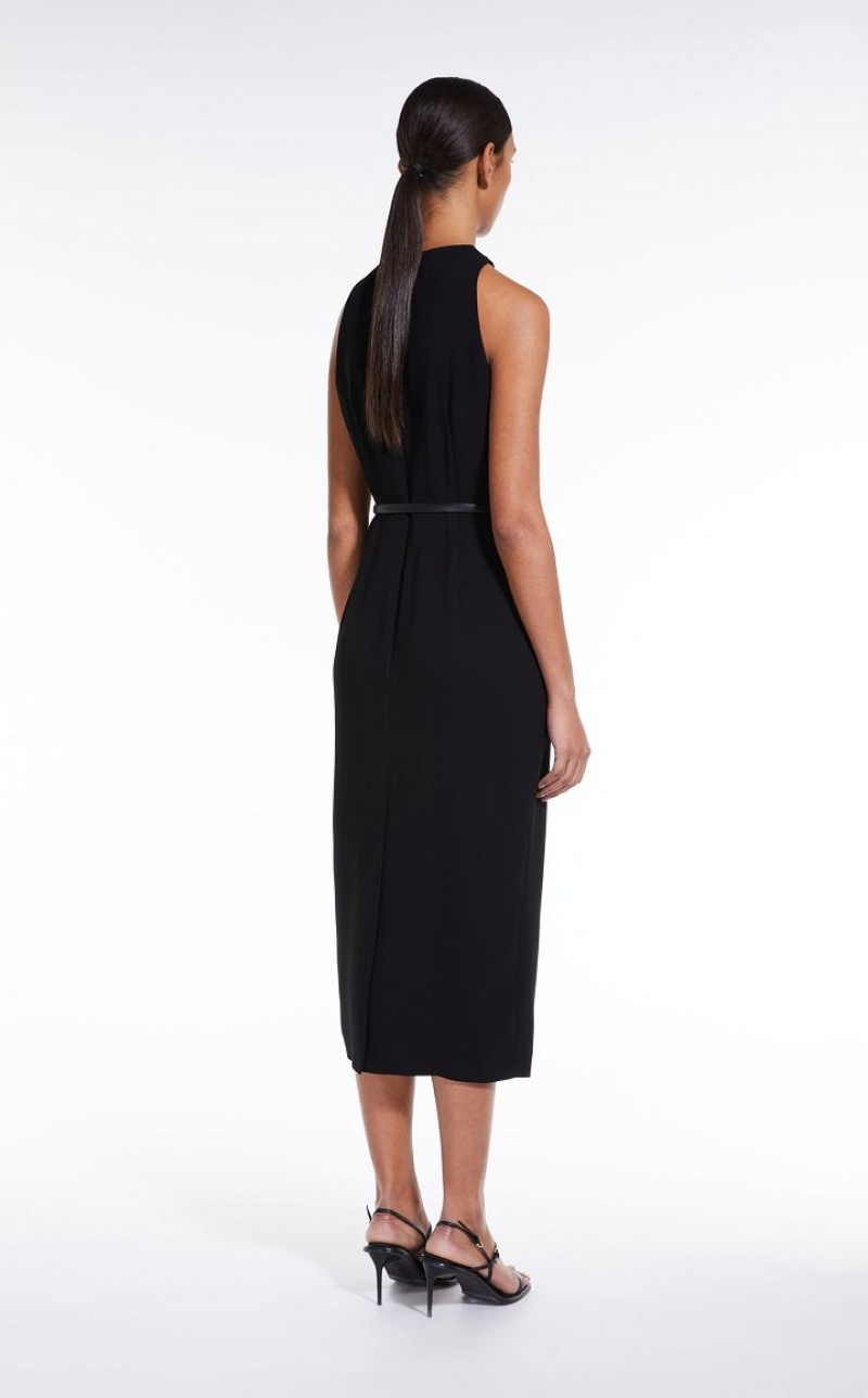 Vestidos Max Mara Cady With Pleats Pretas | MMR593389