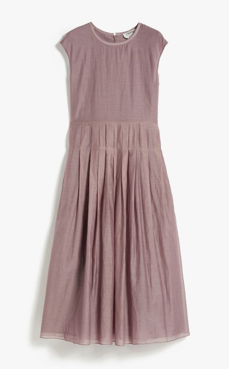 Vestidos Max Mara Cotton And Silk Voile Roxo | MMR593400