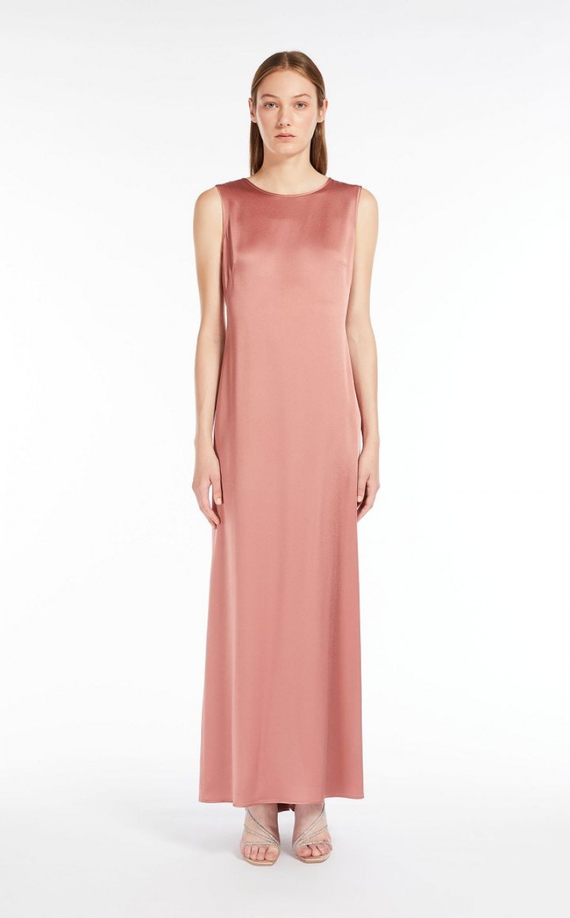 Vestidos Max Mara Crepe Envers Satin Rosa | MMR593337