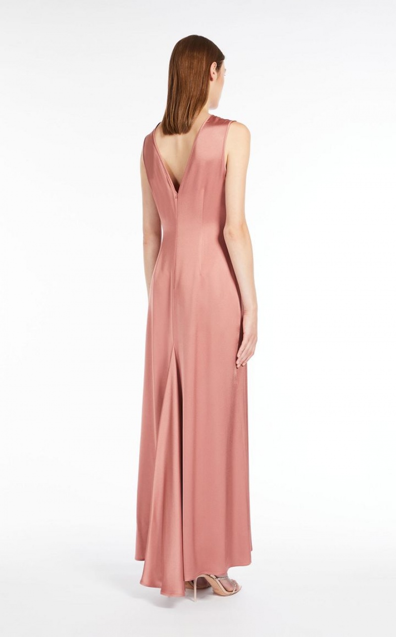 Vestidos Max Mara Crepe Envers Satin Rosa | MMR593337