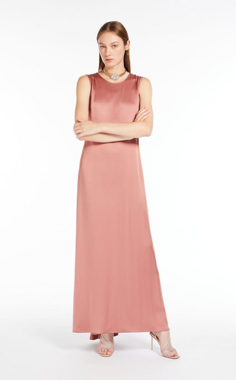 Vestidos Max Mara Crepe Envers Satin Rosa | MMR593337