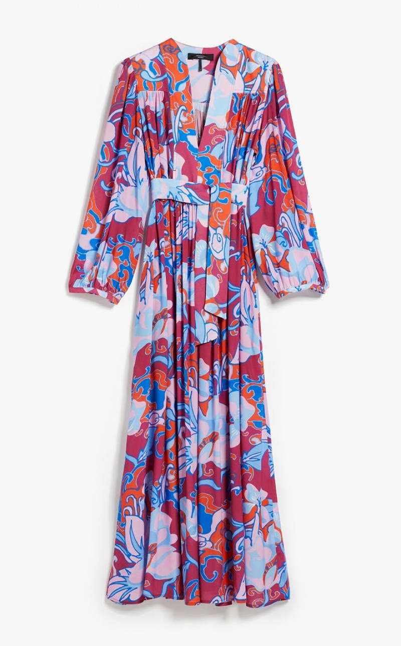 Vestidos Max Mara Flowing In Georgette Multicoloridas | MMR593333