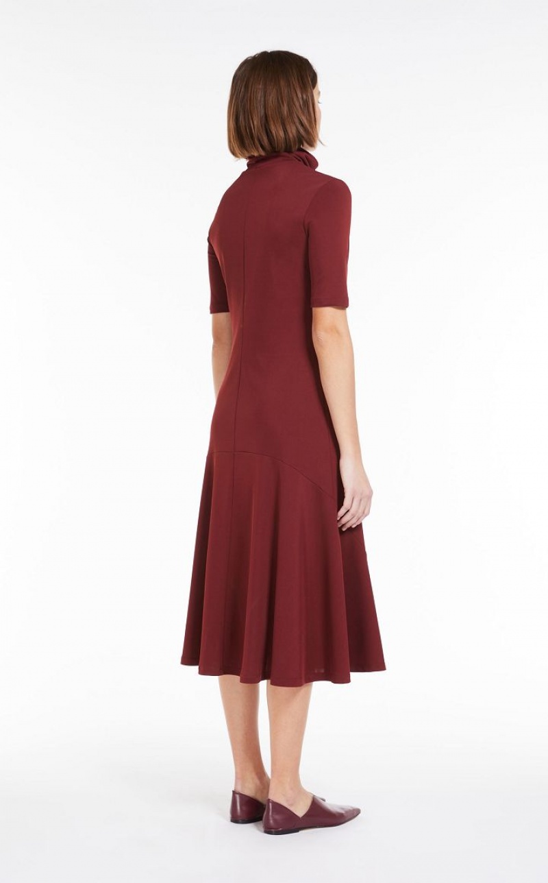 Vestidos Max Mara Flowing Jersey Vermelhas Escuro | MMR593309