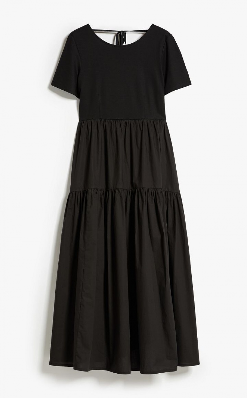 Vestidos Max Mara Long In Jersey And Cotton Pretas | MMR593374