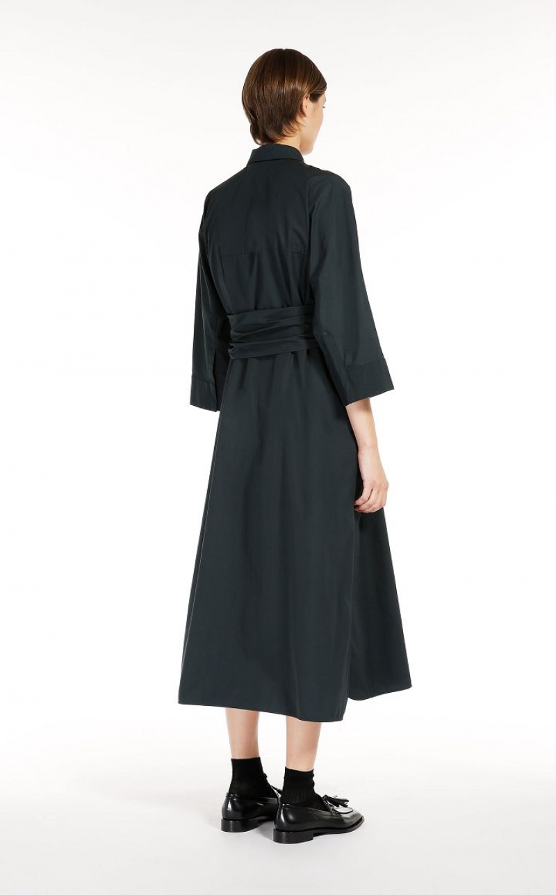 Vestidos Max Mara Long Poplin Shirt Verdes | MMR593300