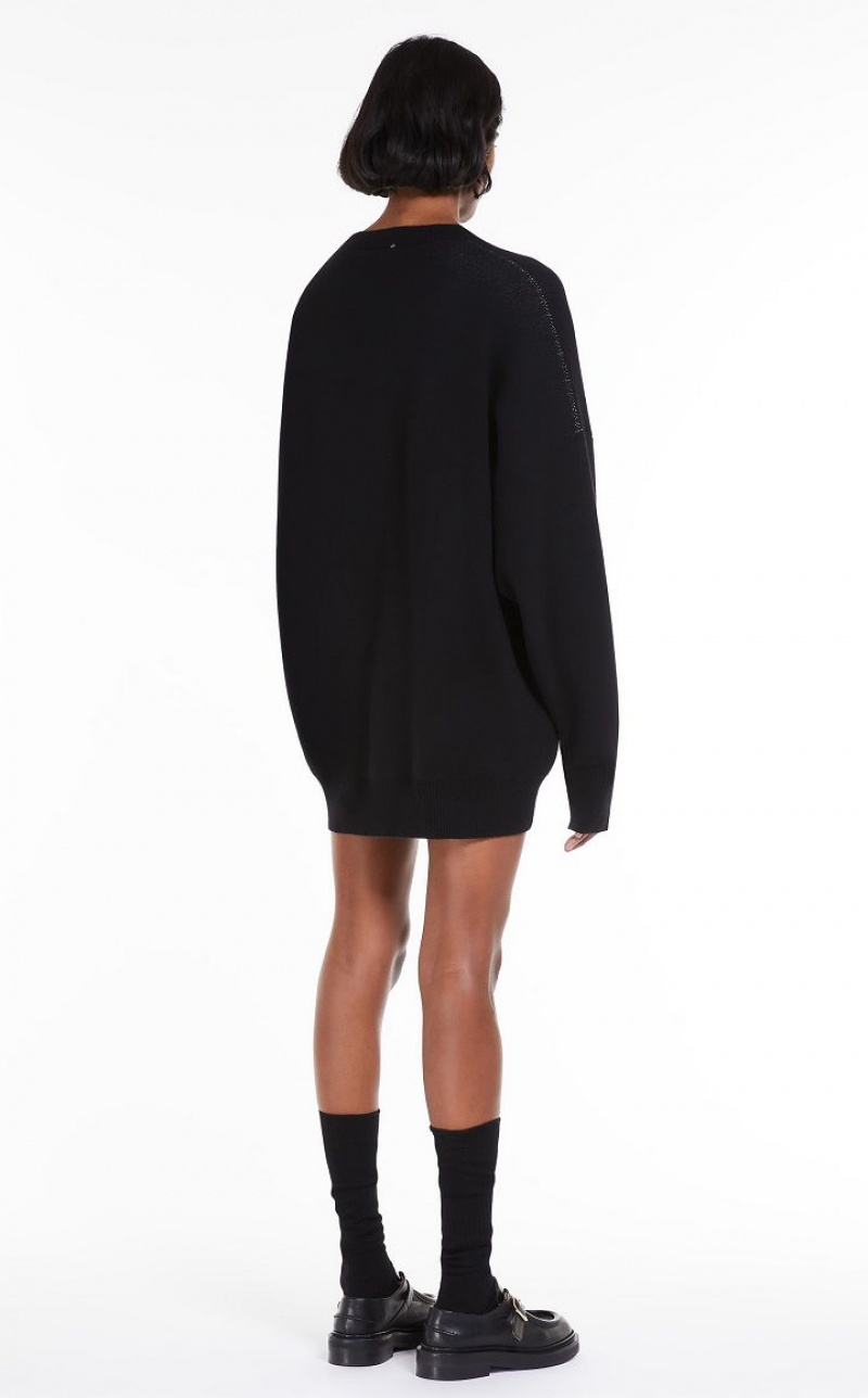 Vestidos Max Mara Oversized Cashmere Pretas | MMR593344