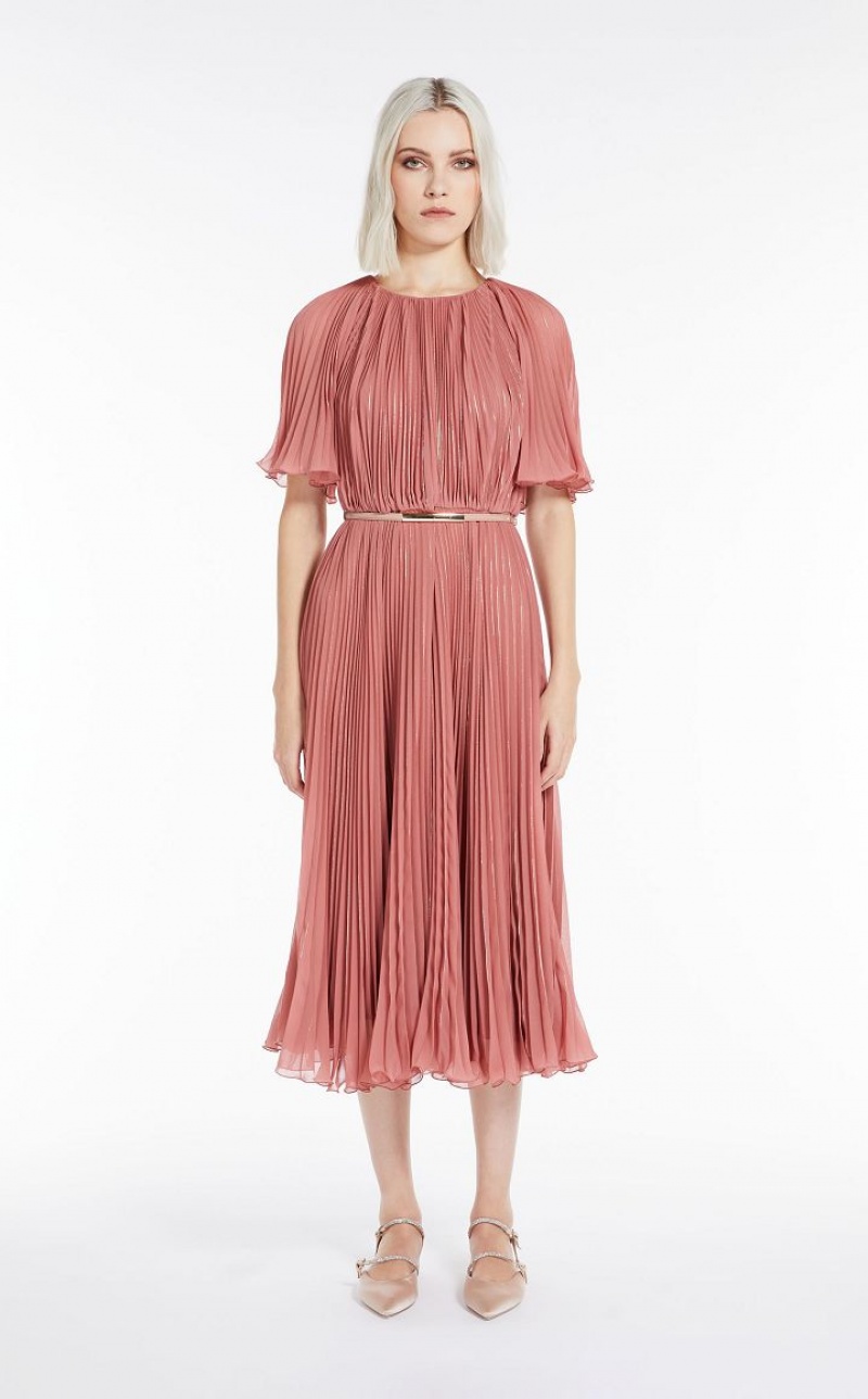 Vestidos Max Mara Sable Georgette Rosa | MMR593353