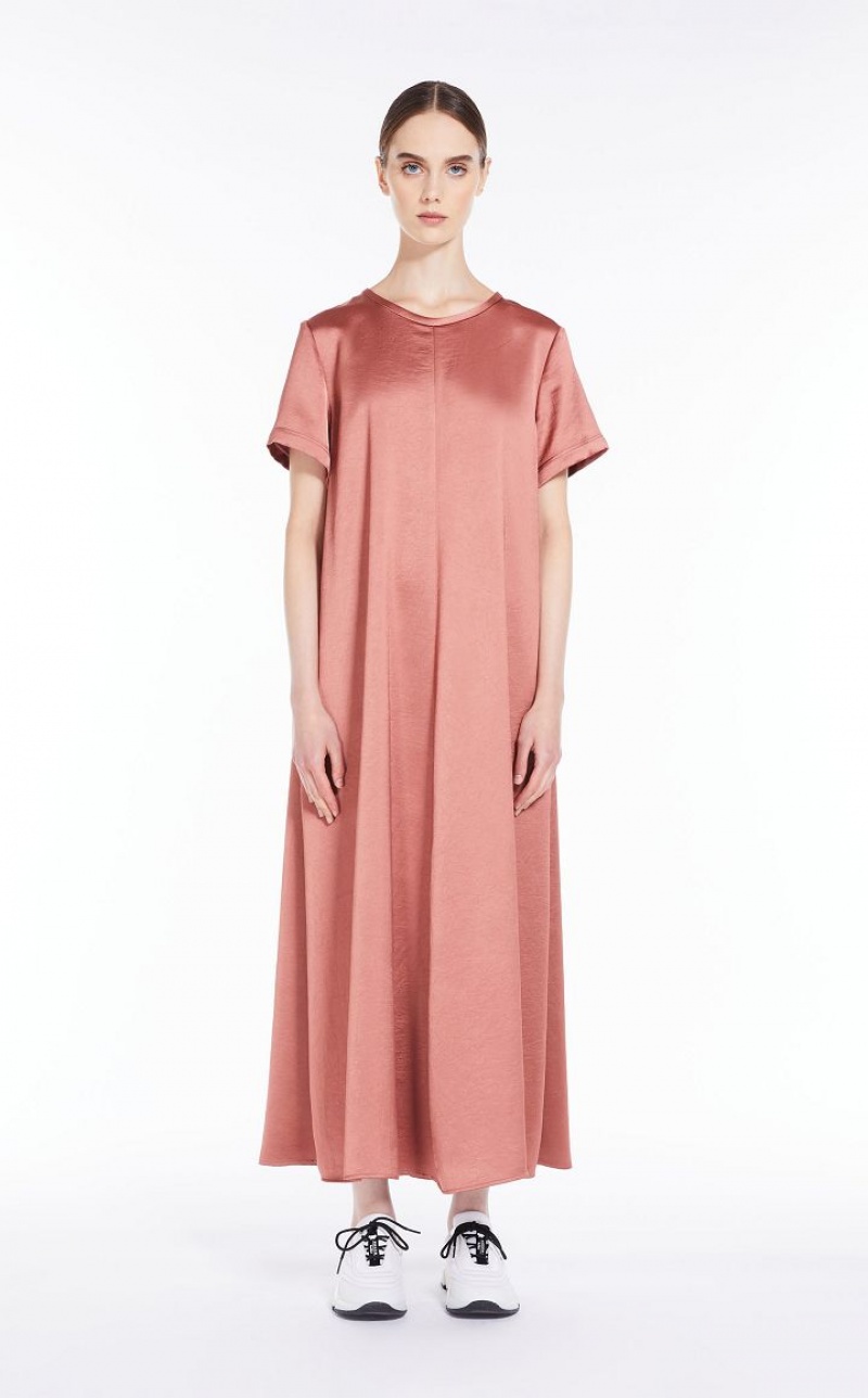 Vestidos Max Mara Satin T-shirt Rosa | MMR593317