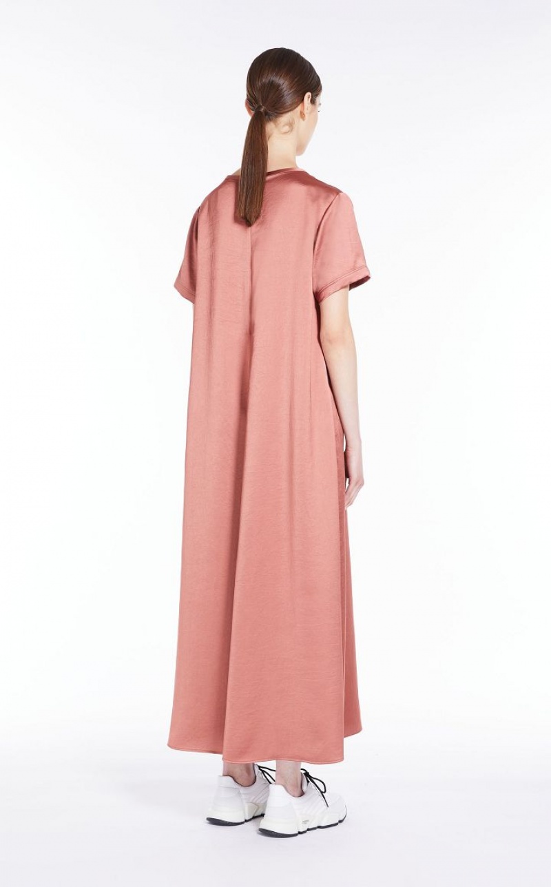 Vestidos Max Mara Satin T-shirt Rosa | MMR593317