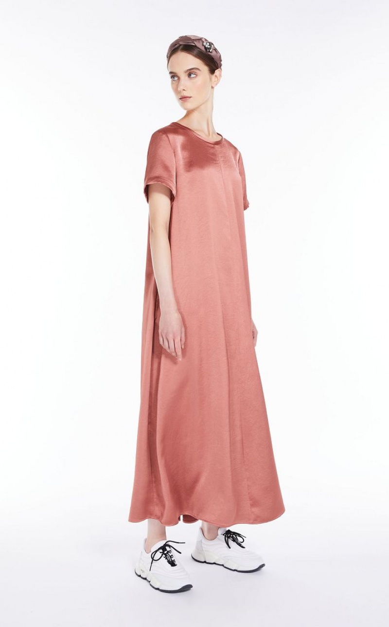 Vestidos Max Mara Satin T-shirt Rosa | MMR593317