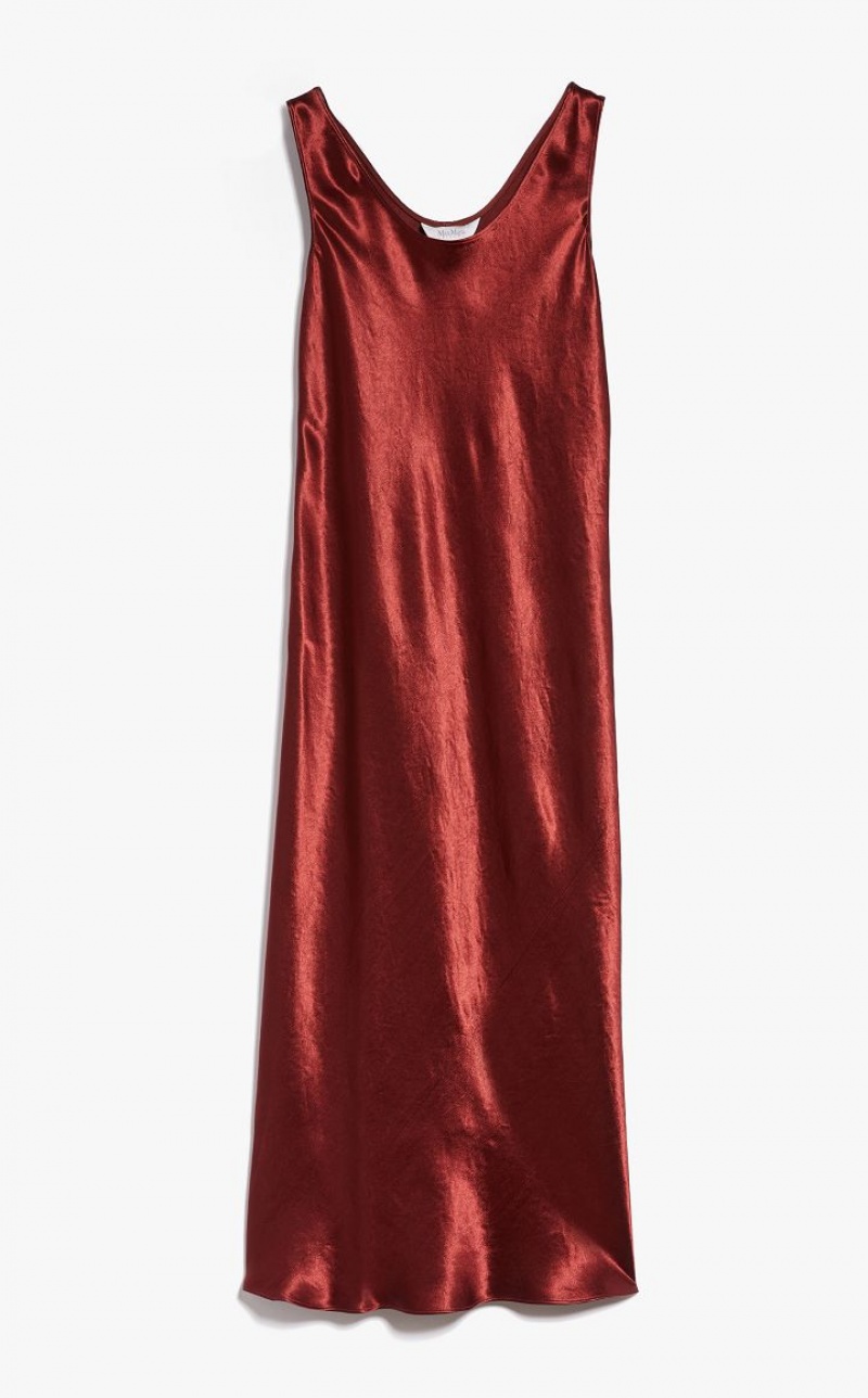 Vestidos Max Mara Satin Vermelhas Escuro | MMR593316