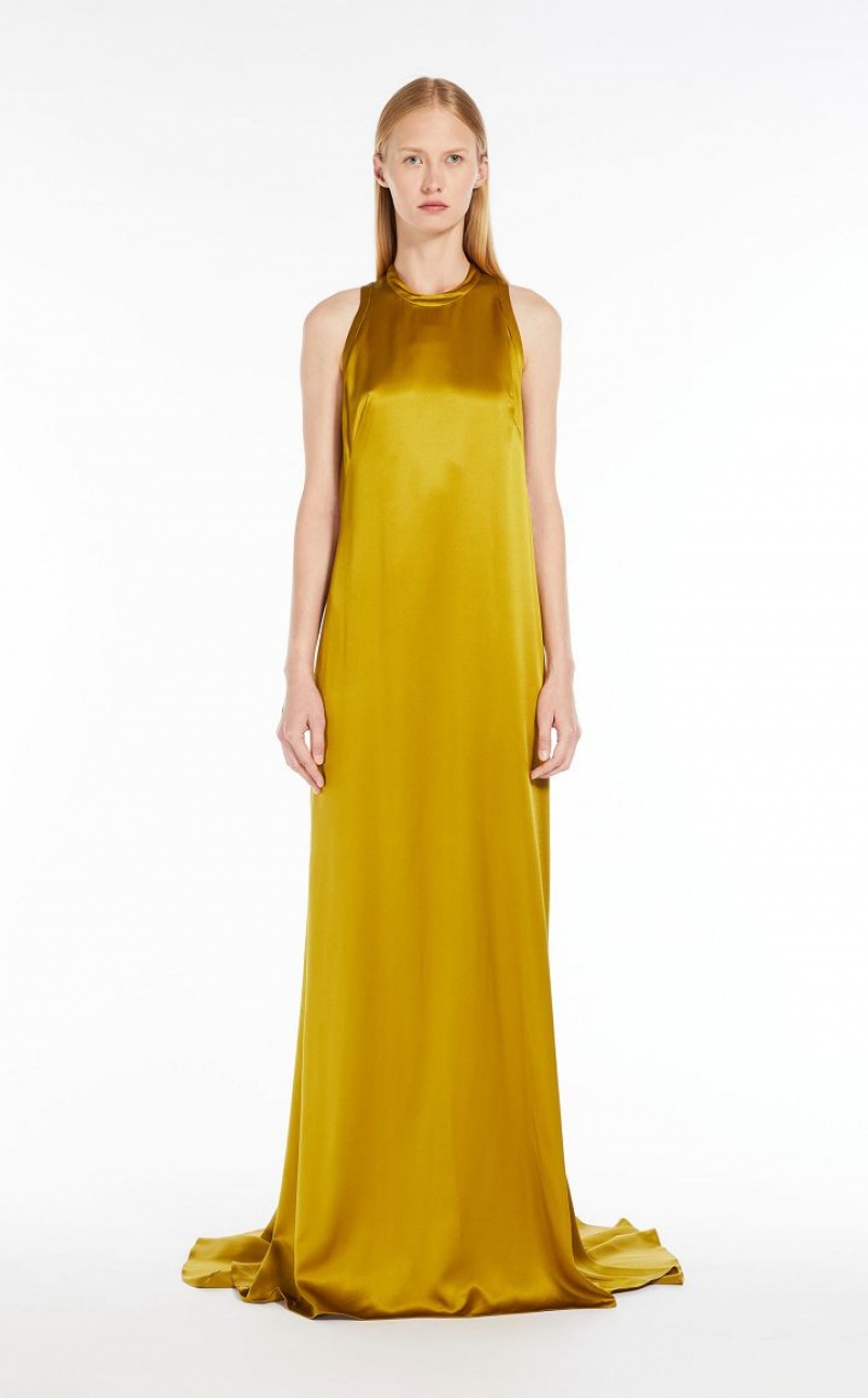 Vestidos Max Mara Silk Slip Luz Verdes | MMR593306