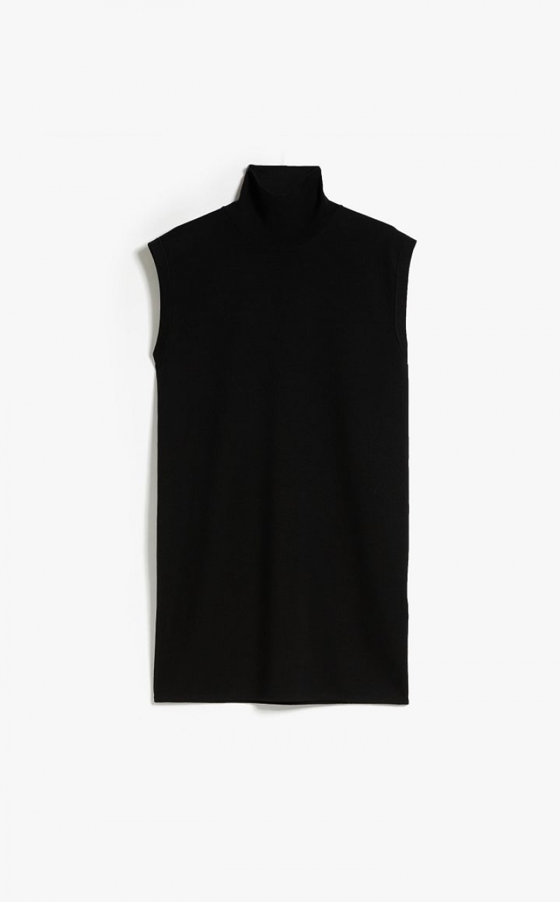 Vestidos Max Mara Sleeveless Wool Pretas | MMR593319