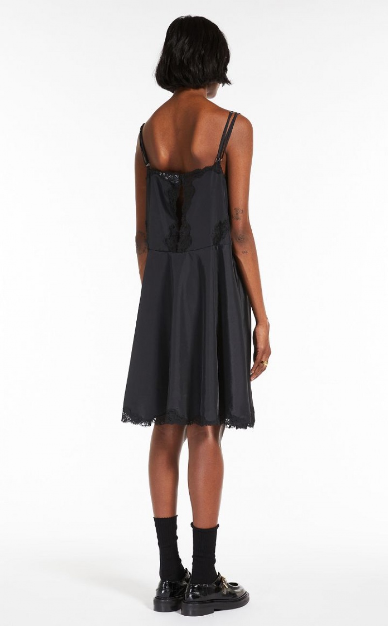 Vestidos Max Mara Slip With Lace Pretas | MMR593334