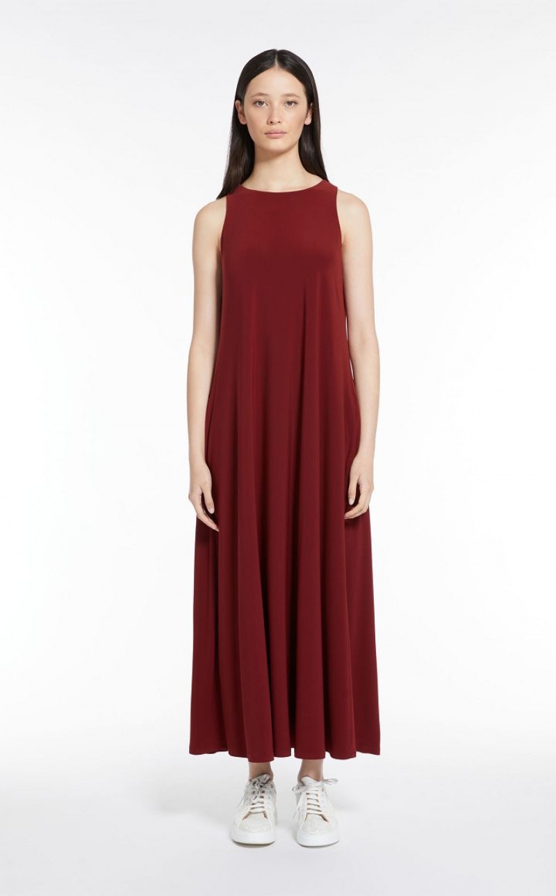 Vestidos Max Mara Stretch Jersey A-line Vermelhas Escuro | MMR593396