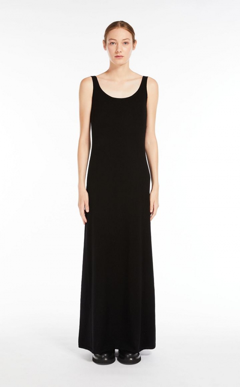 Vestidos Max Mara Wool And Cashmere Slip Pretas | MMR593297