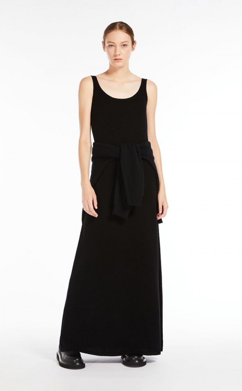 Vestidos Max Mara Wool And Cashmere Slip Pretas | MMR593297