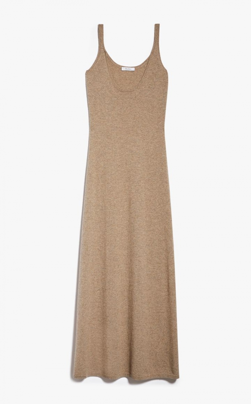 Vestidos Max Mara Wool And Cashmere Slip Marrom | MMR593303