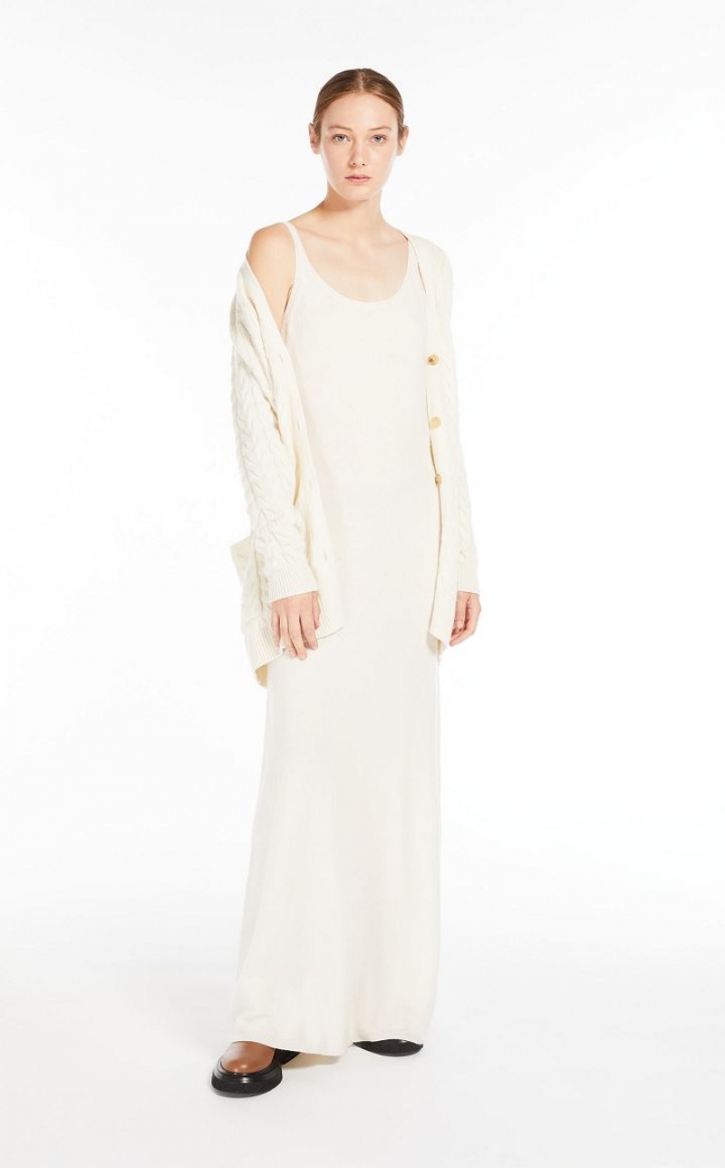 Vestidos Max Mara Wool And Cashmere Slip Branco | MMR593305