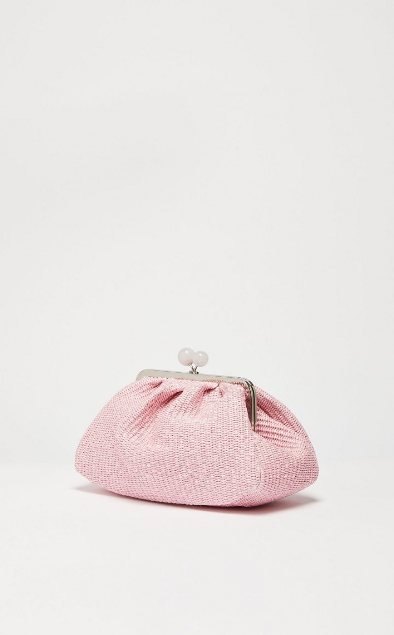 Weekend Bag Max Mara Medium Pasticcinoin Raffia Rosa | MMR594166