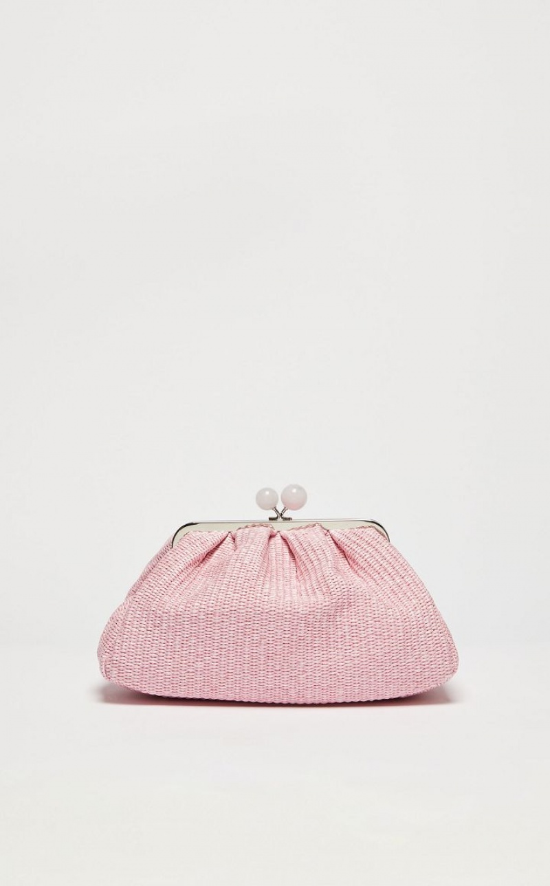 Weekend Bag Max Mara Medium Pasticcinoin Raffia Rosa | MMR594166