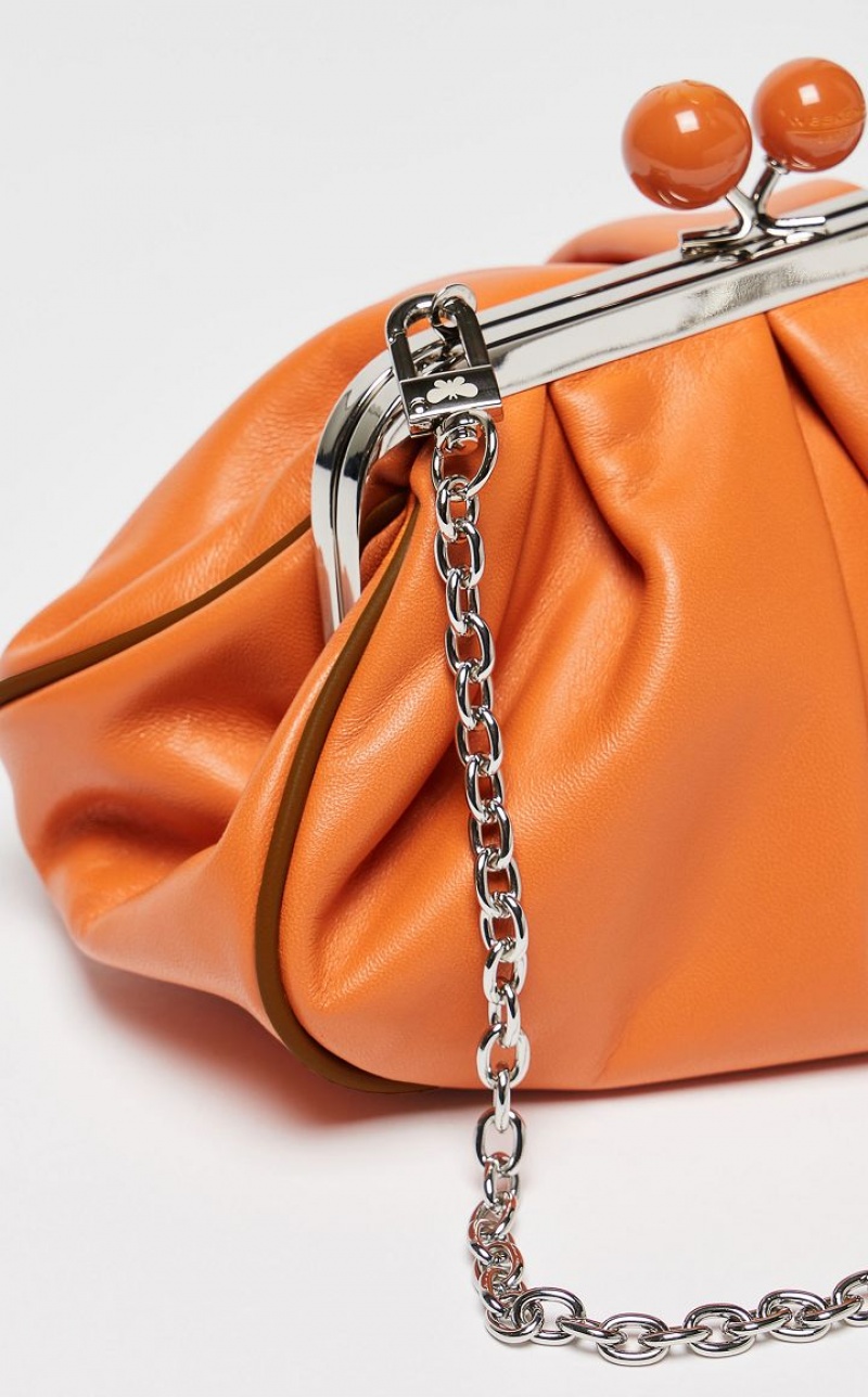 Weekend Bag Max Mara Nappa Leather Pasticcino Laranja | MMR594161