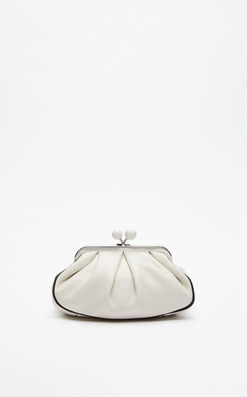 Weekend Bag Max Mara Nappa Leather Pasticcino Branco | MMR594162